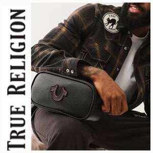 True Religion Horseshoe Logo Zip-Top Dopp Kit